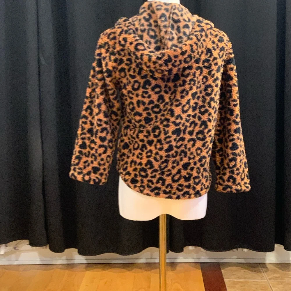 The Children's Place Brown and Black‎ Teddy Jacket Youth 6/7